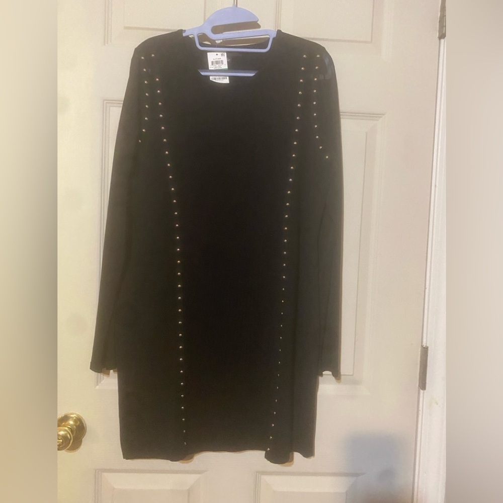 Black Gold Studded Dress